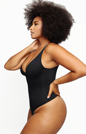 AirSlim® Body Contour V-Neck Thong Bodysuit