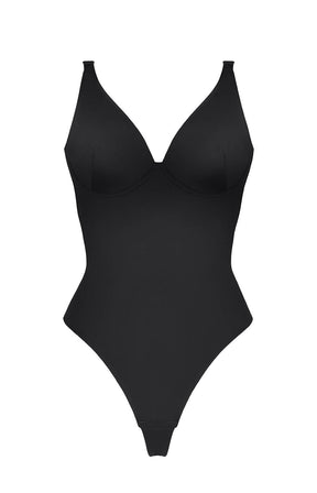 AirSlim® Body Contour V-Neck Thong Bodysuit