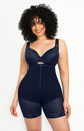 AirSlim® Navy Blue Firm Tummy Compression Bodysuit Shaper With Butt Lifter