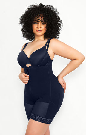 AirSlim® Navy Blue Firm Tummy Compression Bodysuit Shaper With Butt Lifter