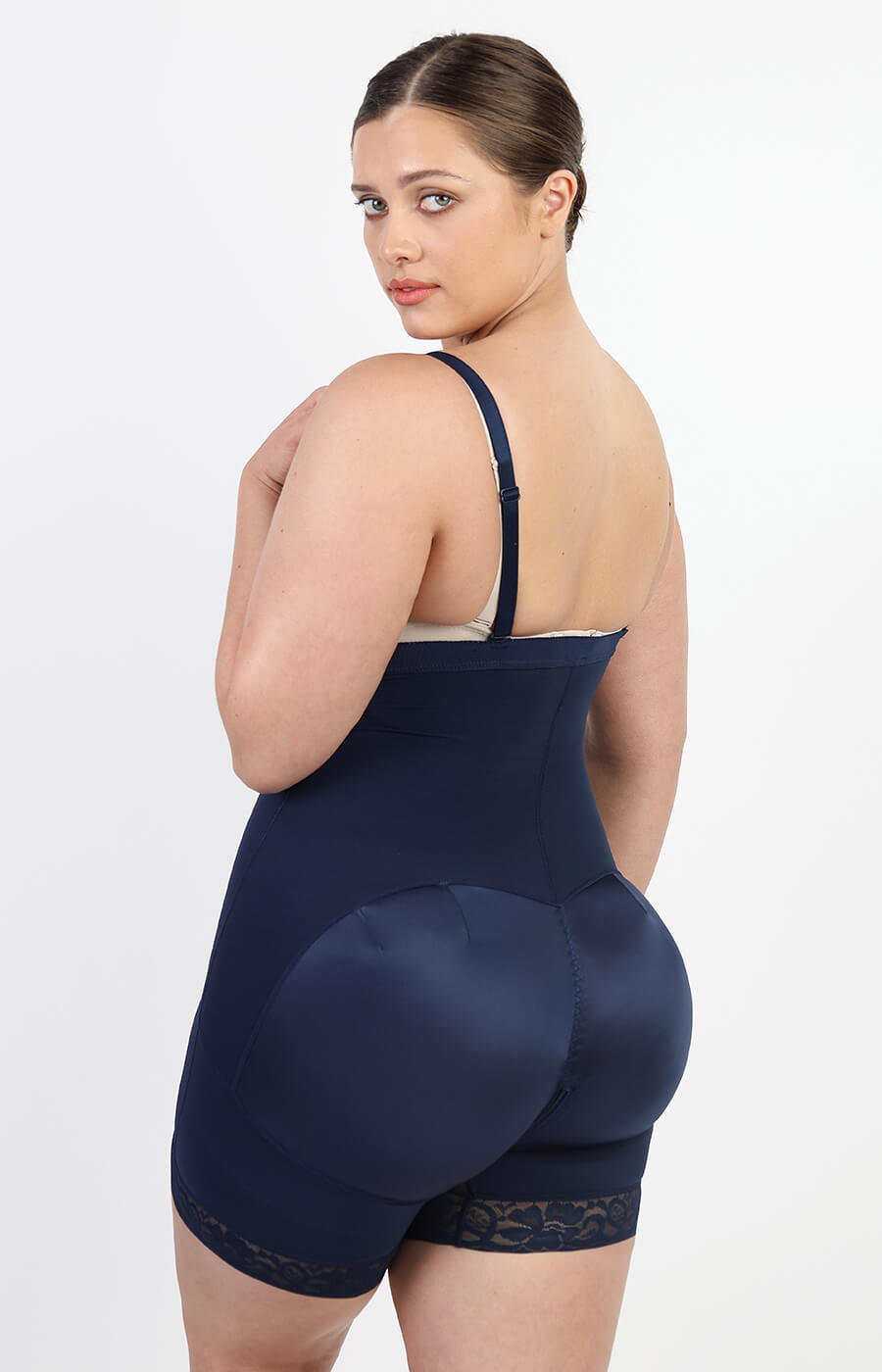 AirSlim® Navy Blue Firm Tummy Compression Bodysuit Shaper With Butt Lifter