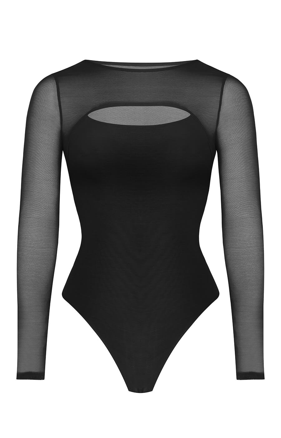 AirSlim® See-Through Mesh Cutout Bodysuit