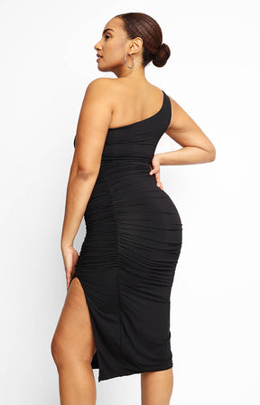 One Shoulder Ruched Shaping Dress