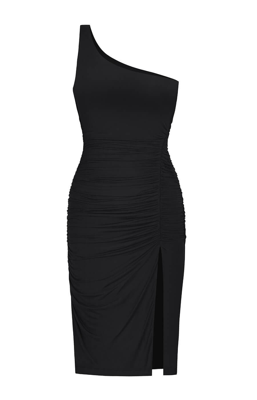 One Shoulder Ruched Shaping Dress