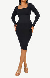 Seamless Square Neck Shaping Dress