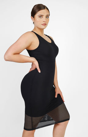 Circle Mesh Bodycon Shaping Dress