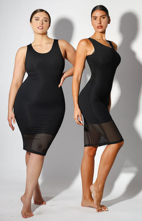 Circle Mesh Bodycon Shaping Dress