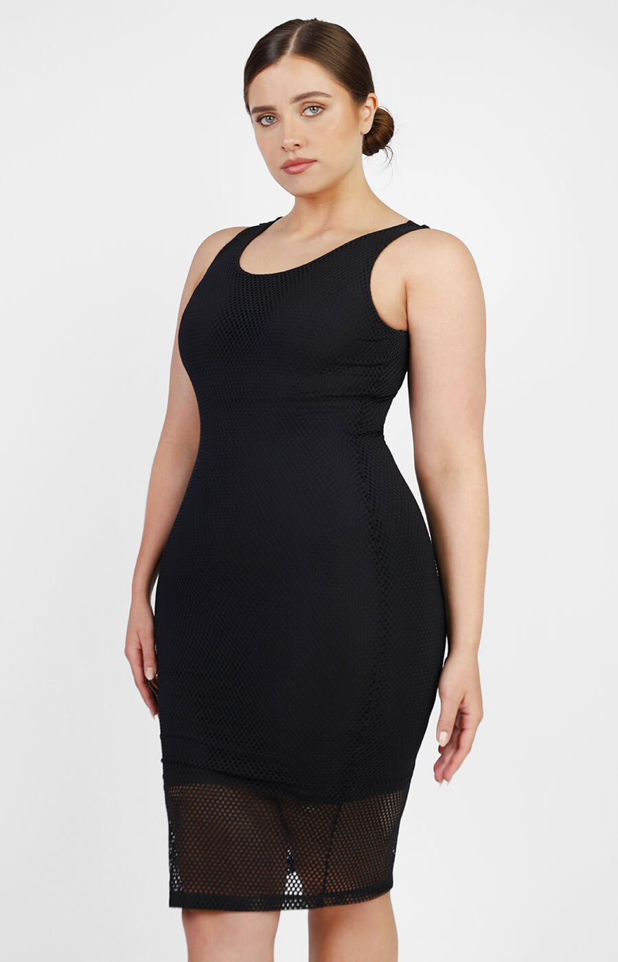 Circle Mesh Bodycon Shaping Dress