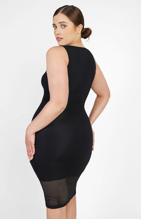 Circle Mesh Bodycon Shaping Dress