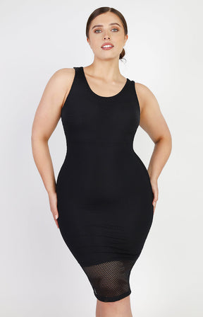 Circle Mesh Bodycon Shaping Dress