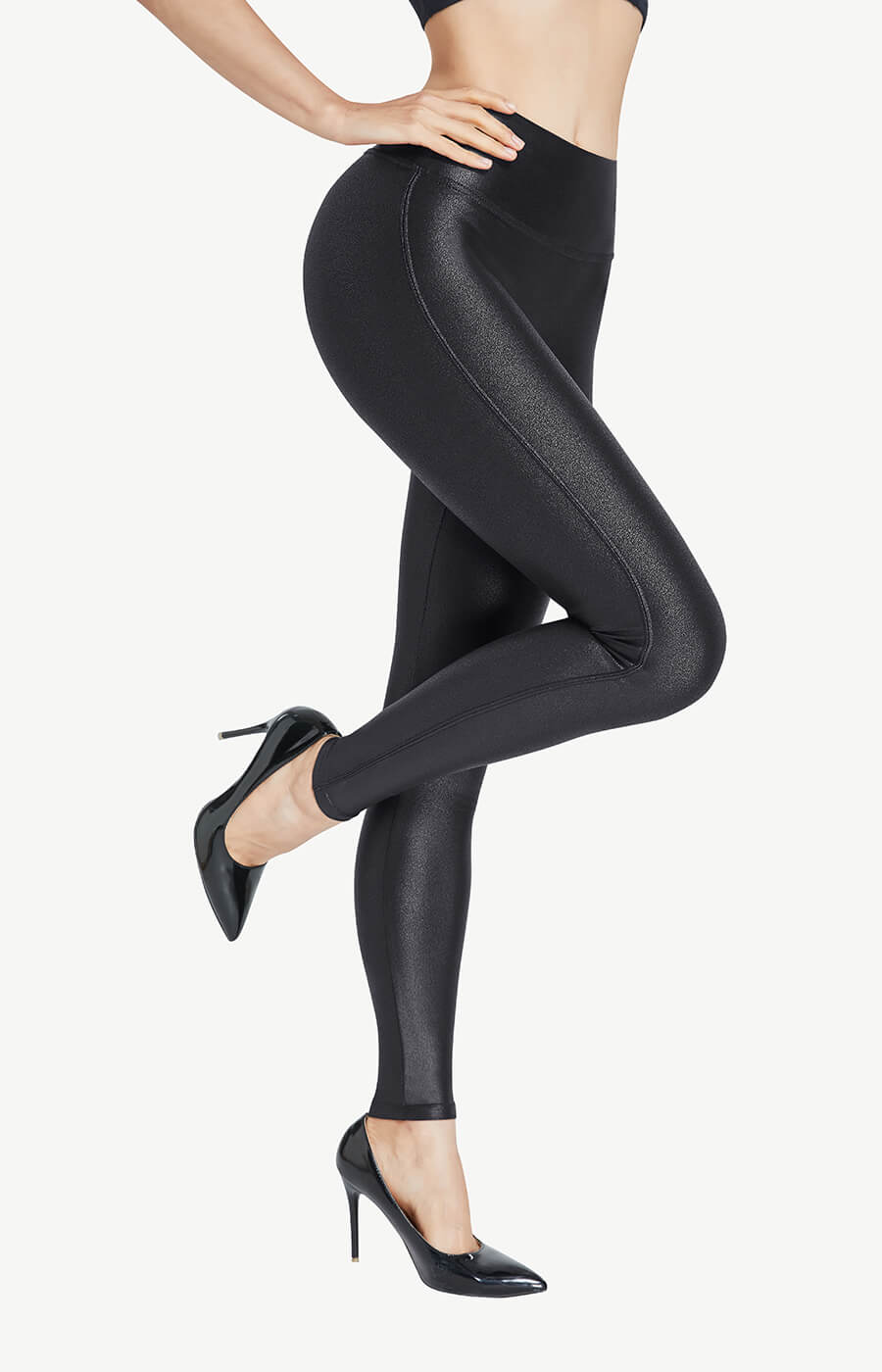 High Waisted Faux Leather Leggings