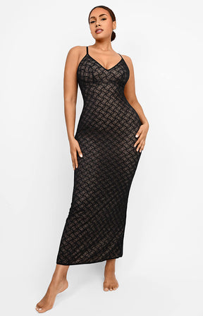 Lace Glamour Geometric Bodycon Dress