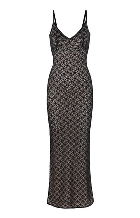 Lace Glamour Geometric Bodycon Dress