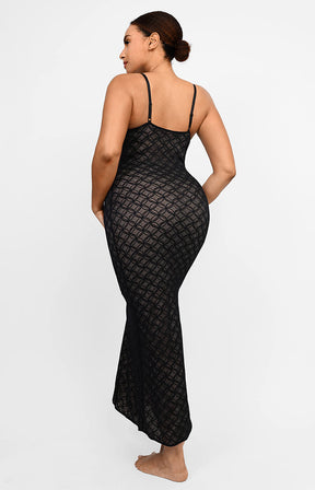 Lace Glamour Geometric Bodycon Dress