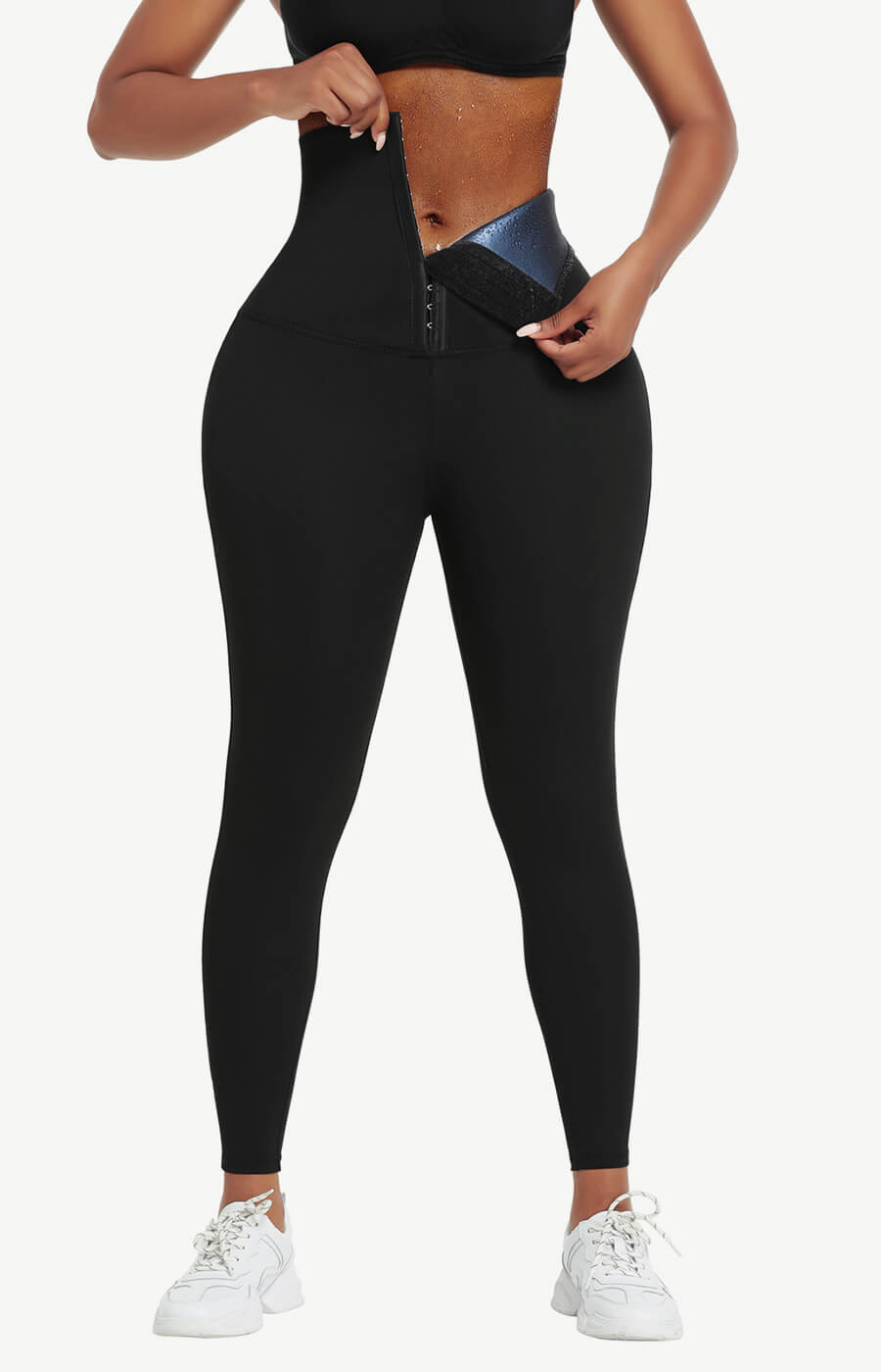 Neoprene Butt Lifting Wide Waistband Leggings