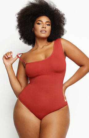 PowerConceal™ One Shoulder Thong Bodysuit