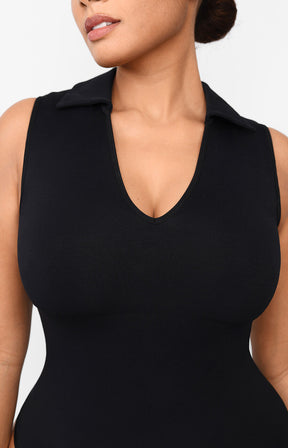 PowerConceal™ Polo Sleeveless Bodysuit