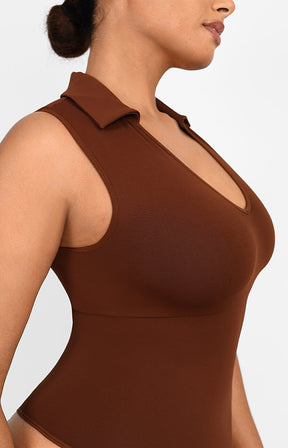 PowerConceal™ Polo Sleeveless Bodysuit