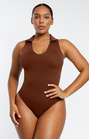 PowerConceal™ Polo Sleeveless Bodysuit