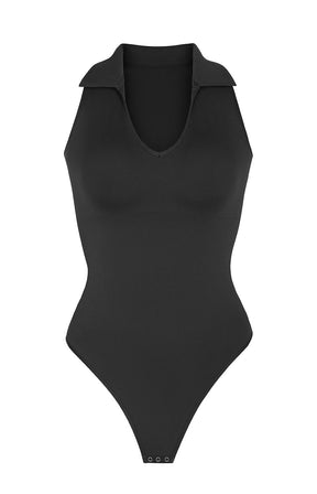 PowerConceal™ Polo Sleeveless Bodysuit