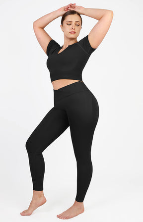 PowerConceal™ Seamless Top & Crossover Leggings Set (Tiktok)